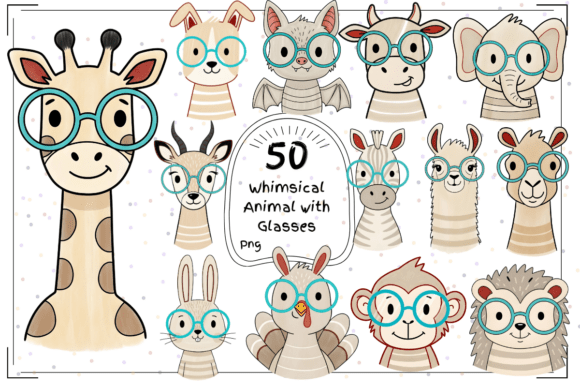 50 Whimsical Cartoon Animals with Glasses: A Designer's Guide to Playful Branding
