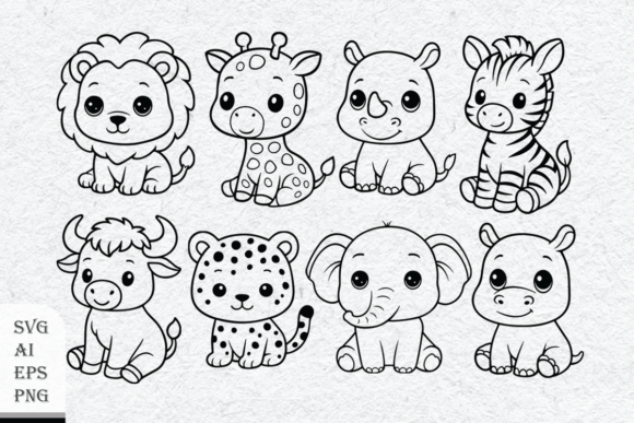 Adorable Outlines: Working with the Chibi Animal Set