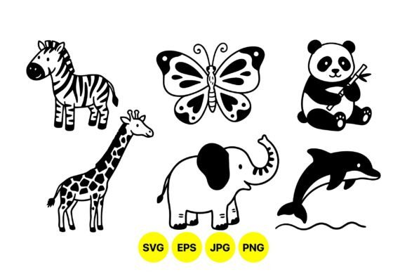 Adorable Vectors: Using Cute Animal Silhouette Clipart