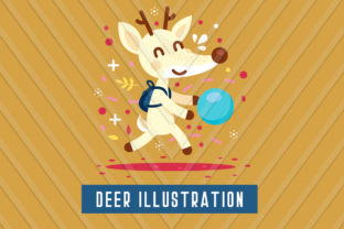 Animal Illustration Deer: A Whimsical Asset for Modern Design