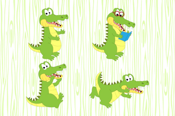 Cute Crocodile Animal Cartoon: A Playful Font for Bold Brands