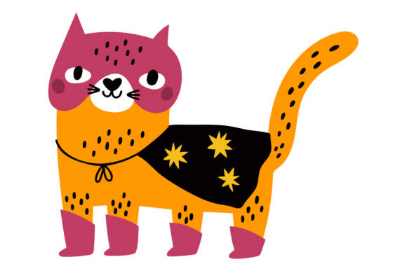 Funny Cat in Superhero Cape: A Creative Asset for Your Brand