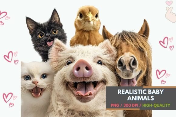 Realistic Baby Animal PNG Sublimation: A Designer's Secret Weapon