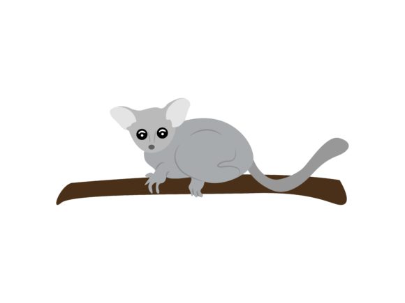 Slow Loris Sitting on a Branch: A Versatile Design Asset