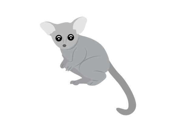 Slow Loris Standing Animal: Adorable Design Asset