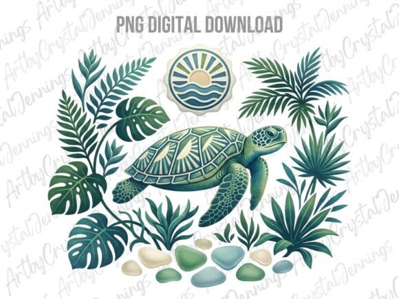 Tropical Sea Turtle PNG: A Designer's Versatile Graphic