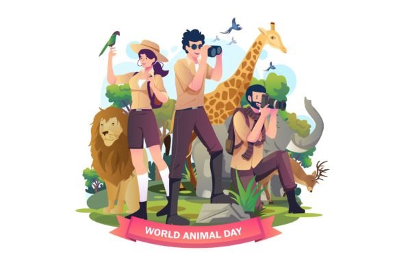 World Animal Day Illustration: SVG & EPS Design Assets